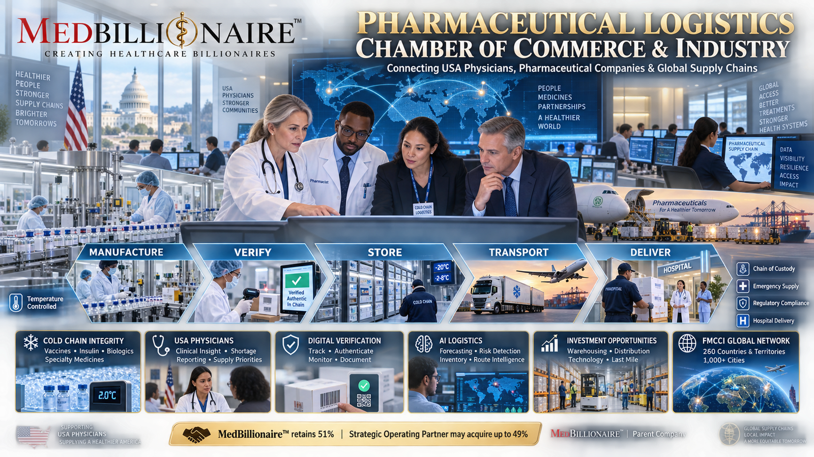 Pharmaceutical Logistics Chamber of Commerce and Industry for USA Physicians Pharmaceutical Companies and Global Supply Chain Partners